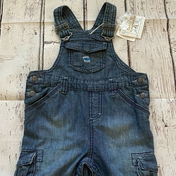 Cadet Rousselle baby boy jean overalls 18 mth NWTs - Picture 2 of 8